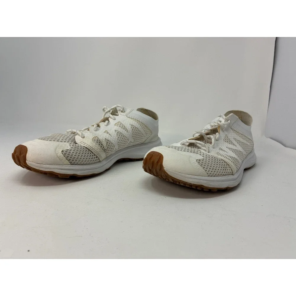 The North Face Litewave Flow Lace II Women 7.5 White Tan Mesh Sneakers NF0A39IY